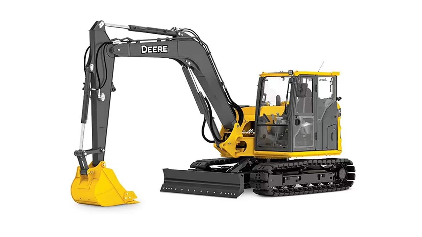 A 85P-Tier excavator on a white background.