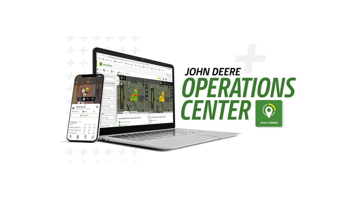 smart phone and laptop collage with JD Operations Center logo